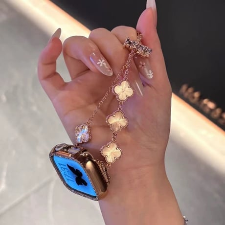 【N698】四葉のクローバー アップル ウォッチ バンド 可愛い apple watch アクセサリー