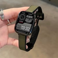 【N653】アップル ウォッチ マグネット バンド apple watch バンド 革+シリコン 細め
