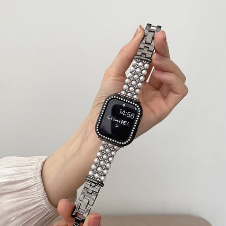 【N291】「バンパーケース付き」アップル ウォッチ バンド ブレスレット apple watch バンド 女性 かわいい set