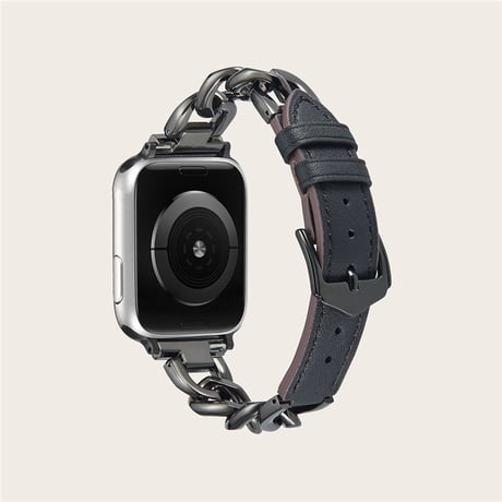【N431】アップル ウォッチ series 10 バンド 革 おしゃれ apple watch バンド チェーン 蒸れない