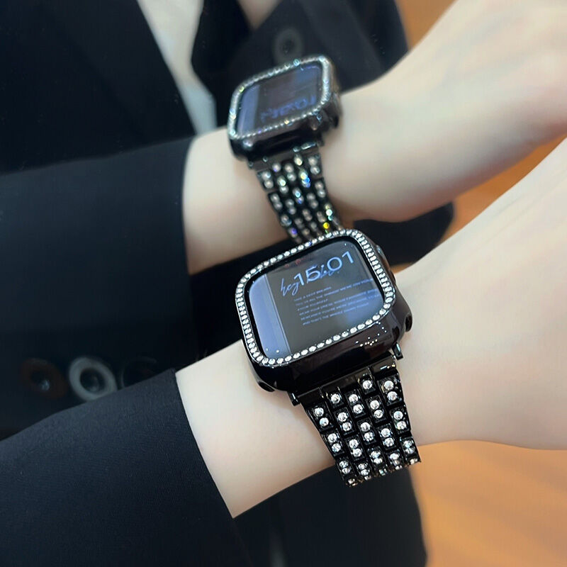 【N231】Apple Watch ゴールド バンド 女性 アップルウォッチ7 se バンド かわいい