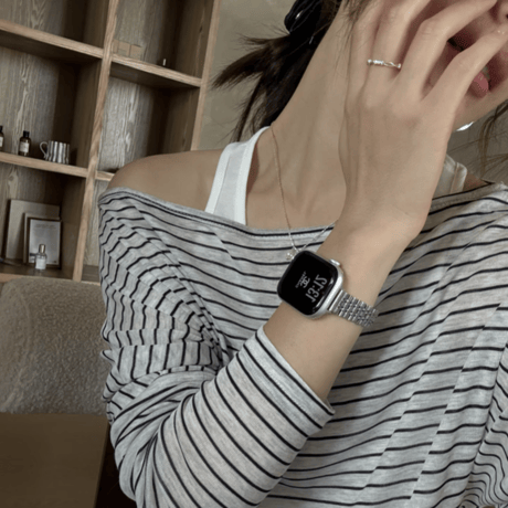 【N687】アップル ウォッチ バンド ステンレス 人気 女性 apple watch se/10 バンド おすすめ「 apple watchケース付き」