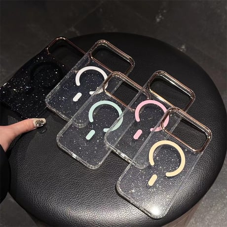 【N617】iphone17/17pro ケース magsafe iphone ケース 透明 かわいい キラキラ