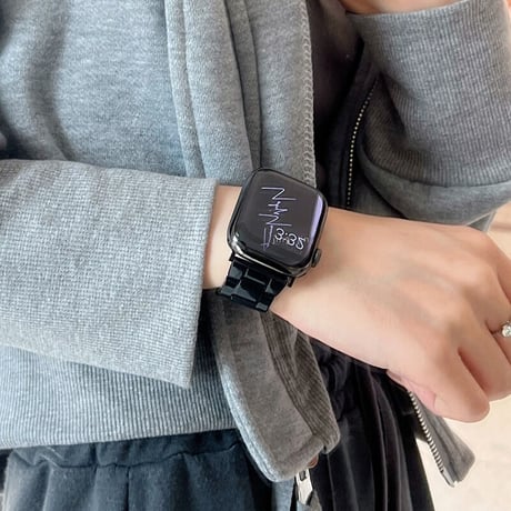 【N200】大理石模様の樹脂製Apple Watchバンド 交換 アップルウォッチ バンドse/7 44mm 40mm 45mm 38mm
