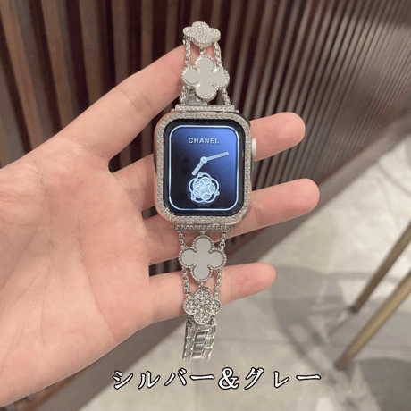 【N702】四葉のクローバー アップル ウォッチ ブレスレット apple watch バンド レディース「apple watchケース付き」
