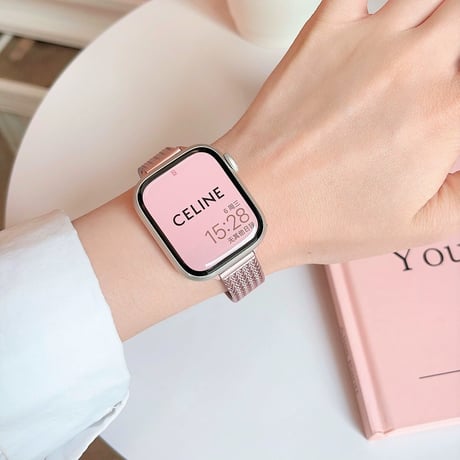 【N235】アップルウォッチ シリーズ 10 バンド 女性 おしゃれ apple watch ステンレスバンド 細め