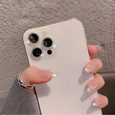 【N124】iPhone17/17pro レンズ保護リングフィルム キラキラ iPhone16/15/14レンズカバー かわいい