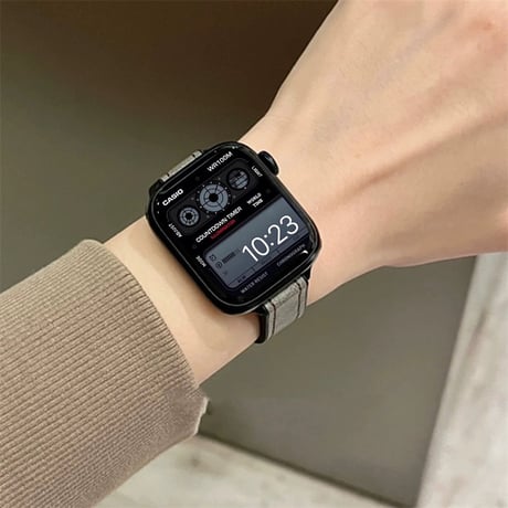【N653】アップル ウォッチ マグネット バンド apple watch バンド 革+シリコン 細め