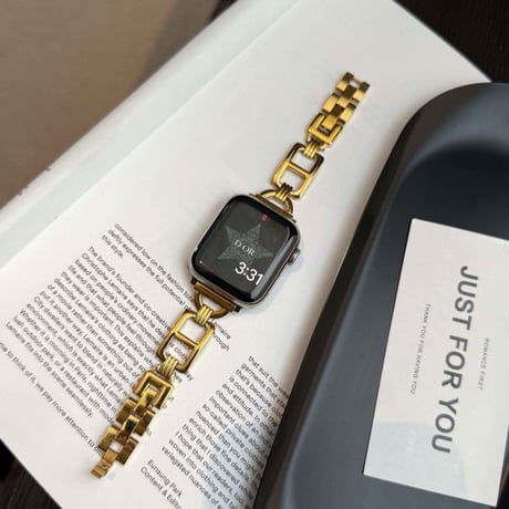【N684】アップル ウォッチ バンド チェーン apple watch バンド おしゃれ 女性