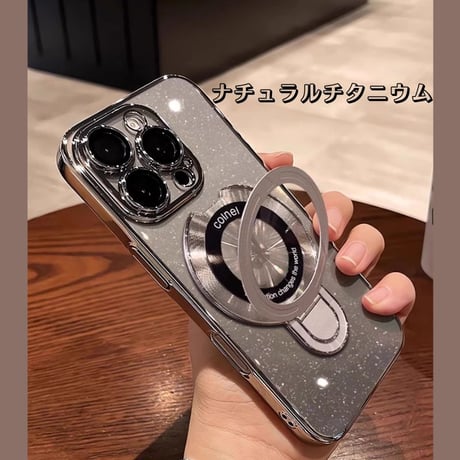 【N203】iphone16/16proケース クリア iphoneケース おしゃれ メンズ 2024新作 magsafe スタンド付き 保護カバー
