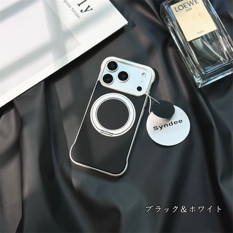 【N770】iphoneケース フチなし Galaxy S25 MagSafe ケース スタンド