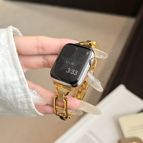 【N684】アップル ウォッチ バンド チェーン apple watch バンド おしゃれ 女性
