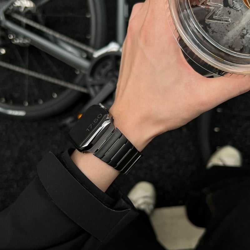 N446】ステンレス アップル ウォッチ series 11 バンド 男性