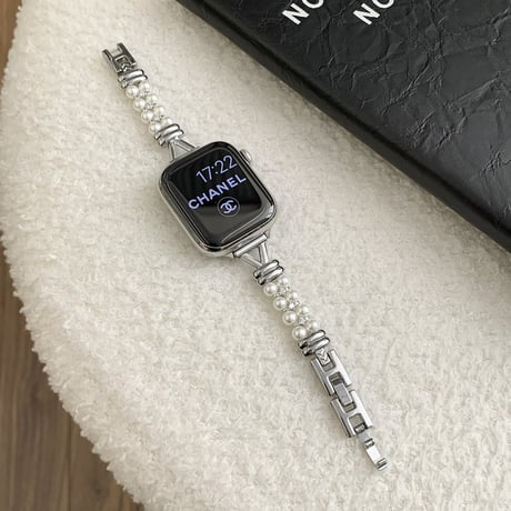 【N731】アップル ウォッチ バンド ブレスレット パール apple watch バンド かわいい