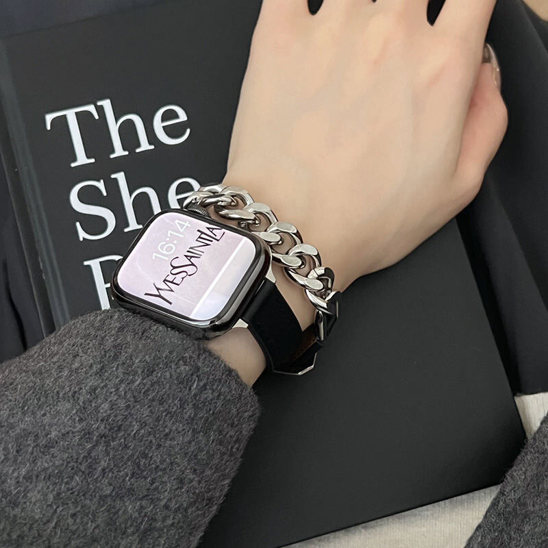 N342】apple watch series 10 バンド 二 重 本革 アップル ウォッ