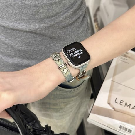 【N649】アップル ウォッチ 二 重 バンド apple watch Series11/SE3対応 バンド かっこいい 個性的
