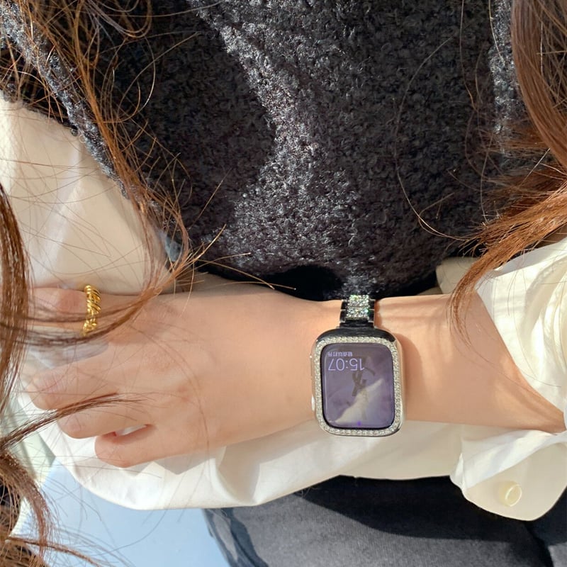 N056】「バンド+カバー2点set」apple watch バンド キラキラ N056】「バンド+カバー2点set」apple watch バンド キラキラ