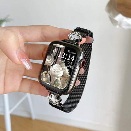 【N739】アップル ウォッチ マグネット バンド apple watch ミラネーゼループ 女性