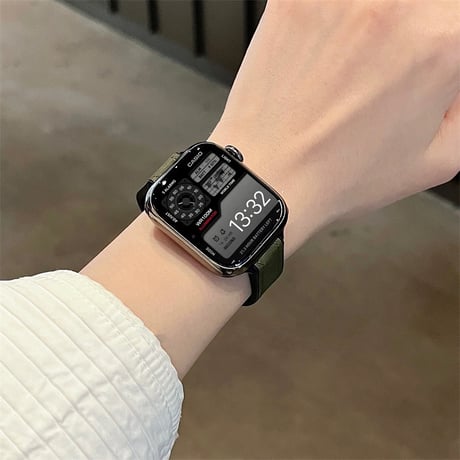 【N653】アップル ウォッチ マグネット バンド apple watch バンド 革+シリコン 細め