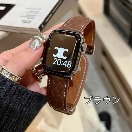 【N508】アップル ウォッチ バンド レザー  高級 apple watch バンド マグネット「男女兼用」