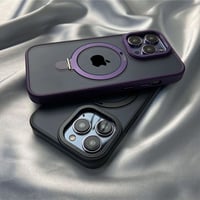【N387】スタンド機能 iphone15/14/13magsafe対応ケース メタリック 高級 iphone マグネット ケース 衝撃に強い