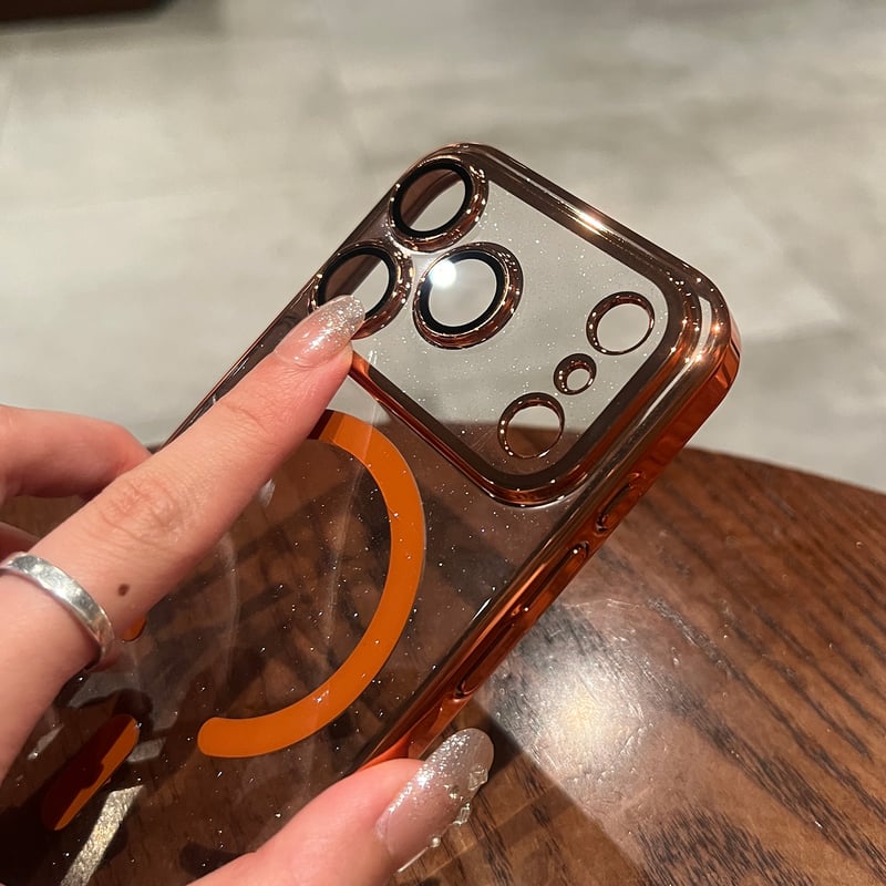 N519】magsafe対応 iphone17/17pro ケース キラキラ iphone