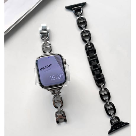 【N361】アップル ウォッチ series 10 バンド チェーン ブレスレット apple watch バンド 女性 ラインストーン