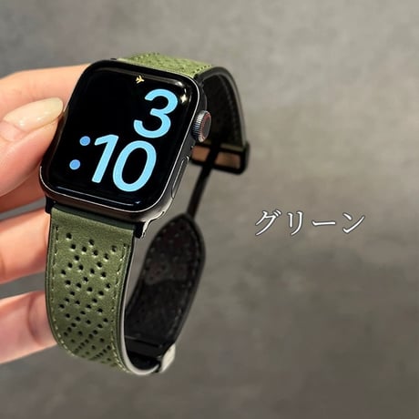 【N561】マグネット apple watch バンド 蒸れない アップル ウォッチ バンド 革