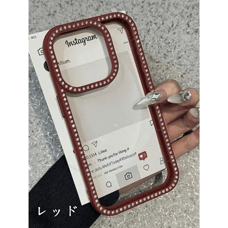 「N715」iphone ケース 透明 可愛い iphoneケース ストーンデコ 韓国