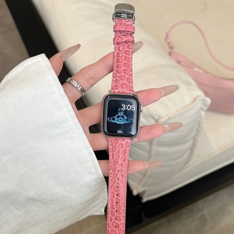 【N638】apple watch series 10/11 バンド 革 クロコダイル アップル ウォッチ バンド 女性 人気