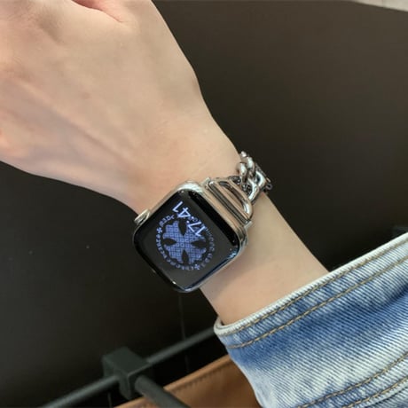 【N584】デニム アップル ウォッチ チェーン バンド apple watch バンド かわいい