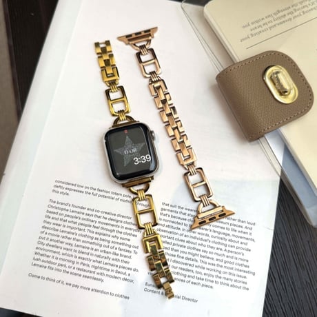 【N684】アップル ウォッチ バンド チェーン apple watch バンド おしゃれ 女性