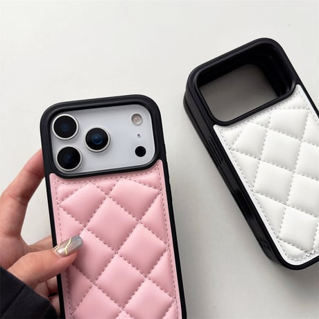 【N343】iphone17/17pro ケース キルティング iphone ケース かわいい おしゃれ