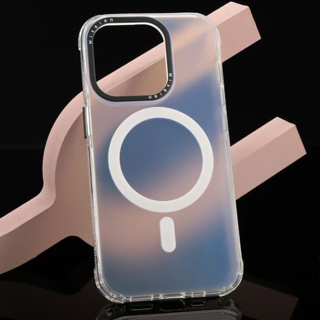 【N218】iPhone15 ピンクに合うケース MagSafe対応iPhone 15/15pro/14proクリアケース ブランド