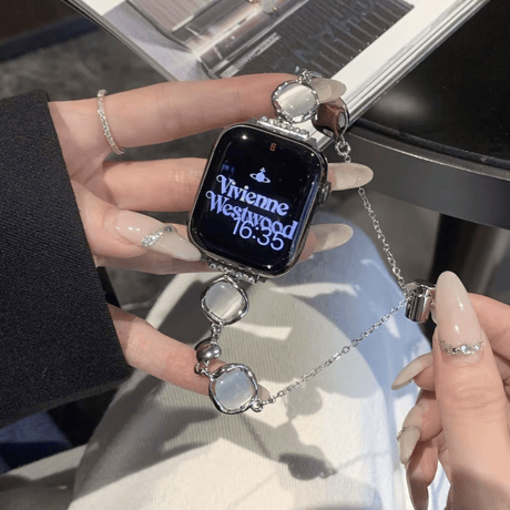 【N726】アップル ウォッチ バンド 人気 女性 apple watch バンド ビーズ チェーン