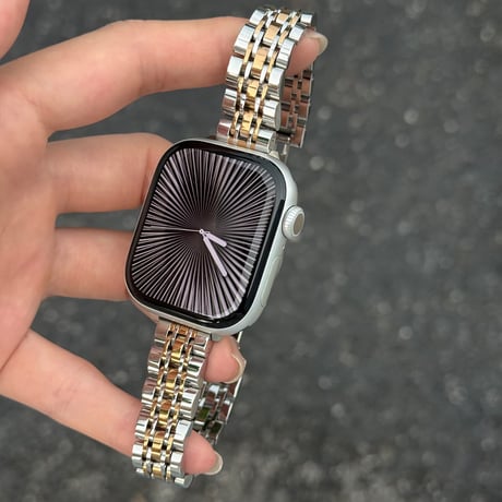 【N687】アップル ウォッチ バンド ステンレス 人気 女性 apple watch se/10 バンド おすすめ「 apple watchケース付き」