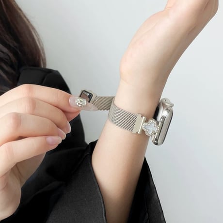 【N739】アップル ウォッチ マグネット バンド apple watch ミラネーゼループ 女性