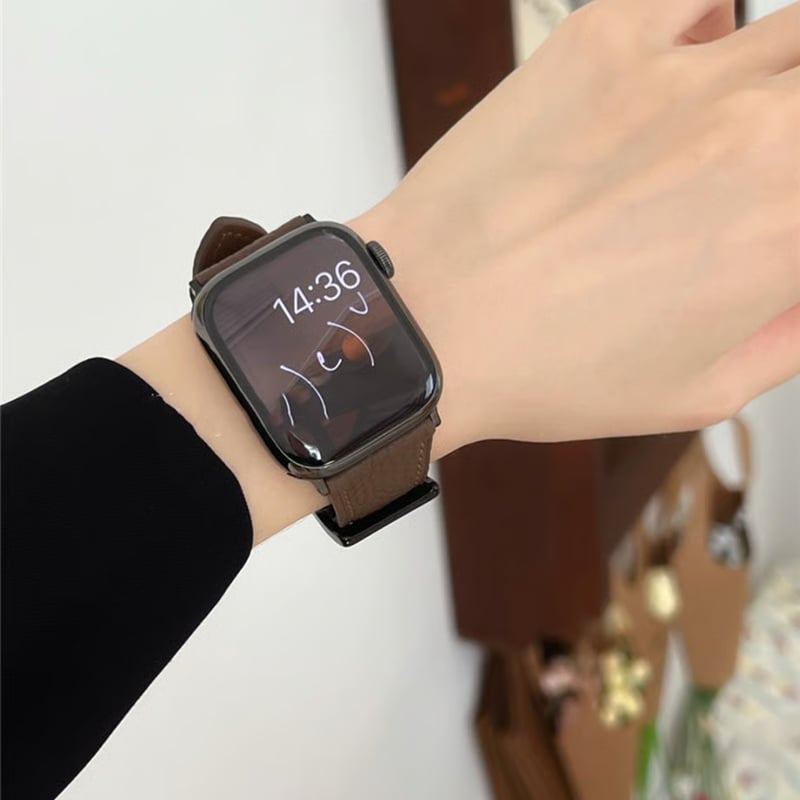 N477】アップル ウォッチ バンド レザー 10/9/8/7/ultra 第 二 世代 a