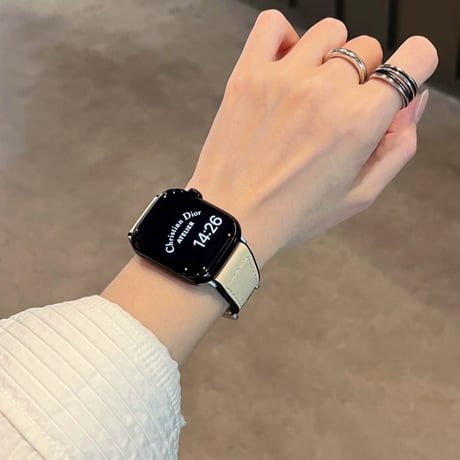 【N659】アップル ウォッチ Series11/SE3対応 バンド レザー+シリコン apple watch バンド マグネット 男女兼用