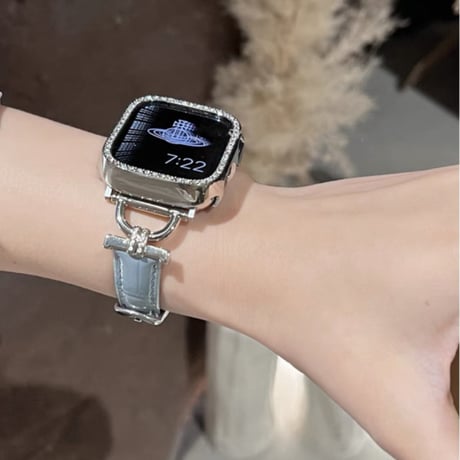 【N673】クロコダイル 型 押し apple watch バンド 革 アップルウォッチ バンド 女性 人気