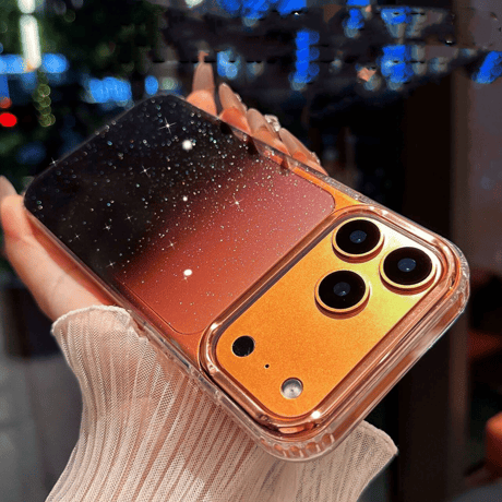 【N321】半透明 iphone17/16ケース グラデーション iphone ケース キラキラ メッキ