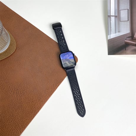 【N593】apple watchバンド 蒸れない 通気 性 アップル ウォッチ バンド マグネット「男女兼用」