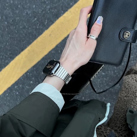 【N554】アップル ウォッチ ステンレス バンド 女性 apple watch se3 バンド おしゃれ
