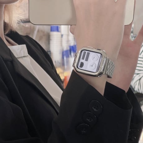 【N174】「apple watchケース付き」アップルウォッチ 男性 人気 バンド apple watchバンドステンレス かっこいい