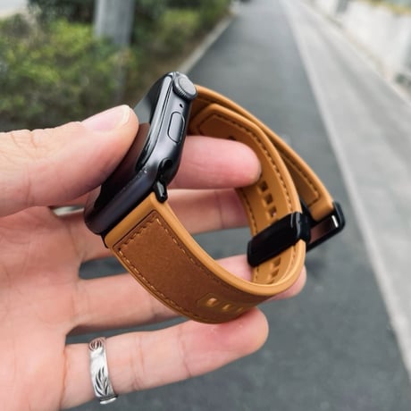 【N539】アップル ウォッチ バンド 磁石/マグネット apple watch バンド レザー+シリコン