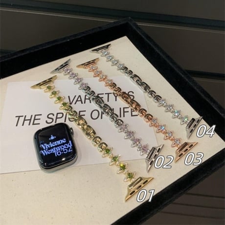 【N620】apple watch バンド キラキラ アップル ウォッチ Series11/SE3対応 バンド 可愛い
