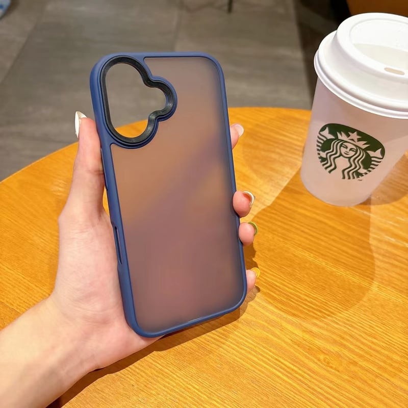 N460】iphone16/16pro max ケース マット 半透明 iphoneケースシ