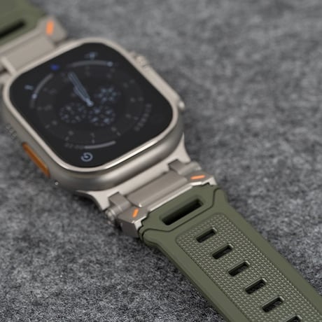 【N511】【ステンレス+シリコン】apple watch バンド メンズ 高級 アップル ウォッチ バンド アウトドア