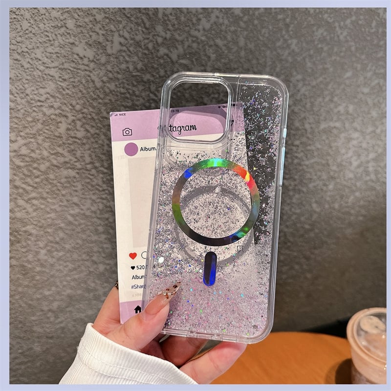 N396】magsafe 対応 ケース かわいい オーロラ iphone ケース