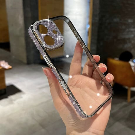 【N176】iphone17/16pro ケース クリア おしゃれ iphone ケース キラキラ 黄ばまない
